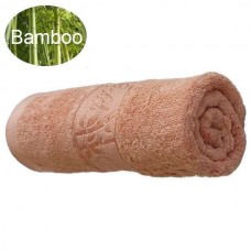 Kokybiškas bambukinis rankšluostis blankiai rožinis
