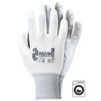 Nailoninės darbo pirštinės aplietos PU REIS NYPO - EN 388 (2131X) standartas