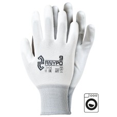 Nailoninės darbo pirštinės aplietos PU REIS NYPO - EN 388 (2131X) standartas